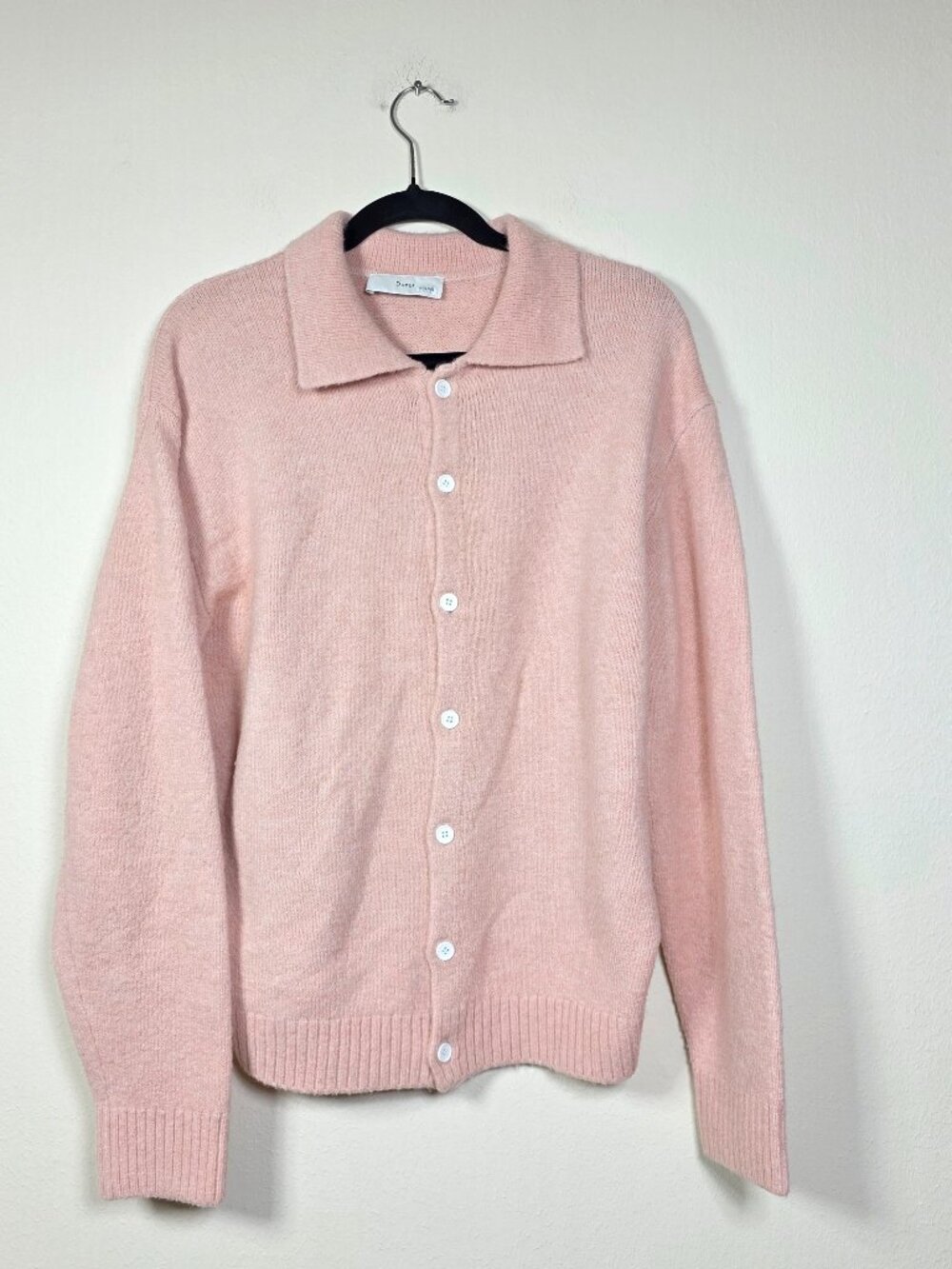 DUNST Open Collar Knit Cardigan Size Medium